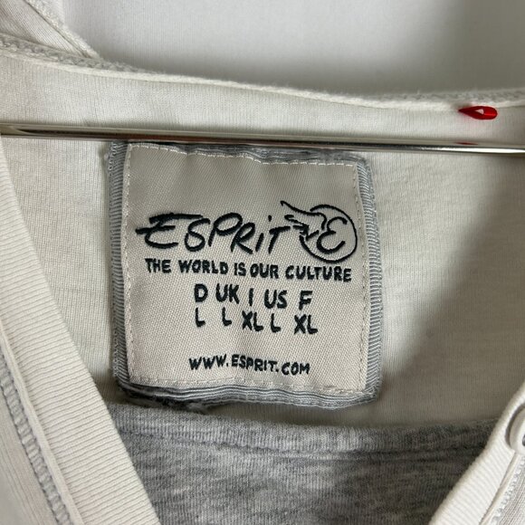 Esprit Y2K Off White T Shirt Hoodie L - Picture 4 of 4